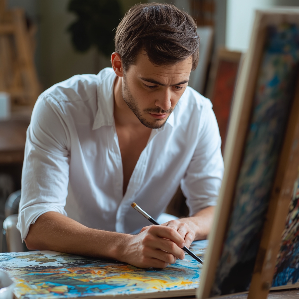 Student artwork showcasing artistic skills